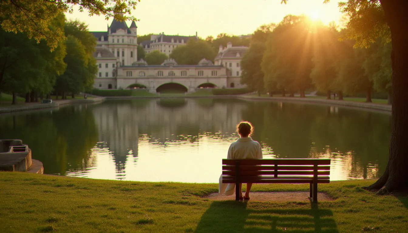 Vue aérienne de Vichy au coucher du soleil avec son architecture thermale, cadre idéal pour une pratique de massage bien-être comme le guide House of Shinobi
