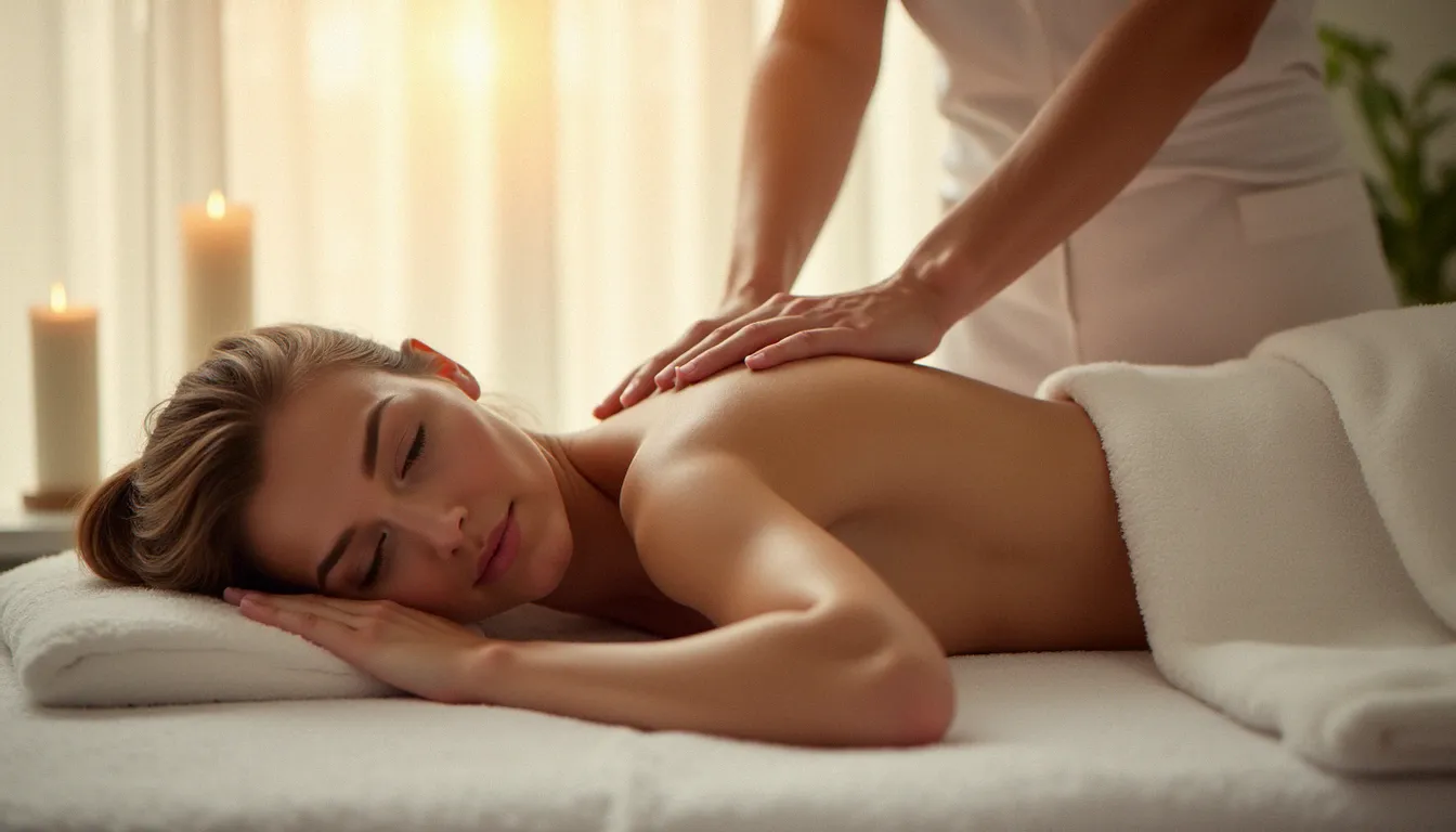 Praticienne effectuant un massage du dos à une cliente allongée, illustrant les effets secondaires possibles d'un massage bien-être