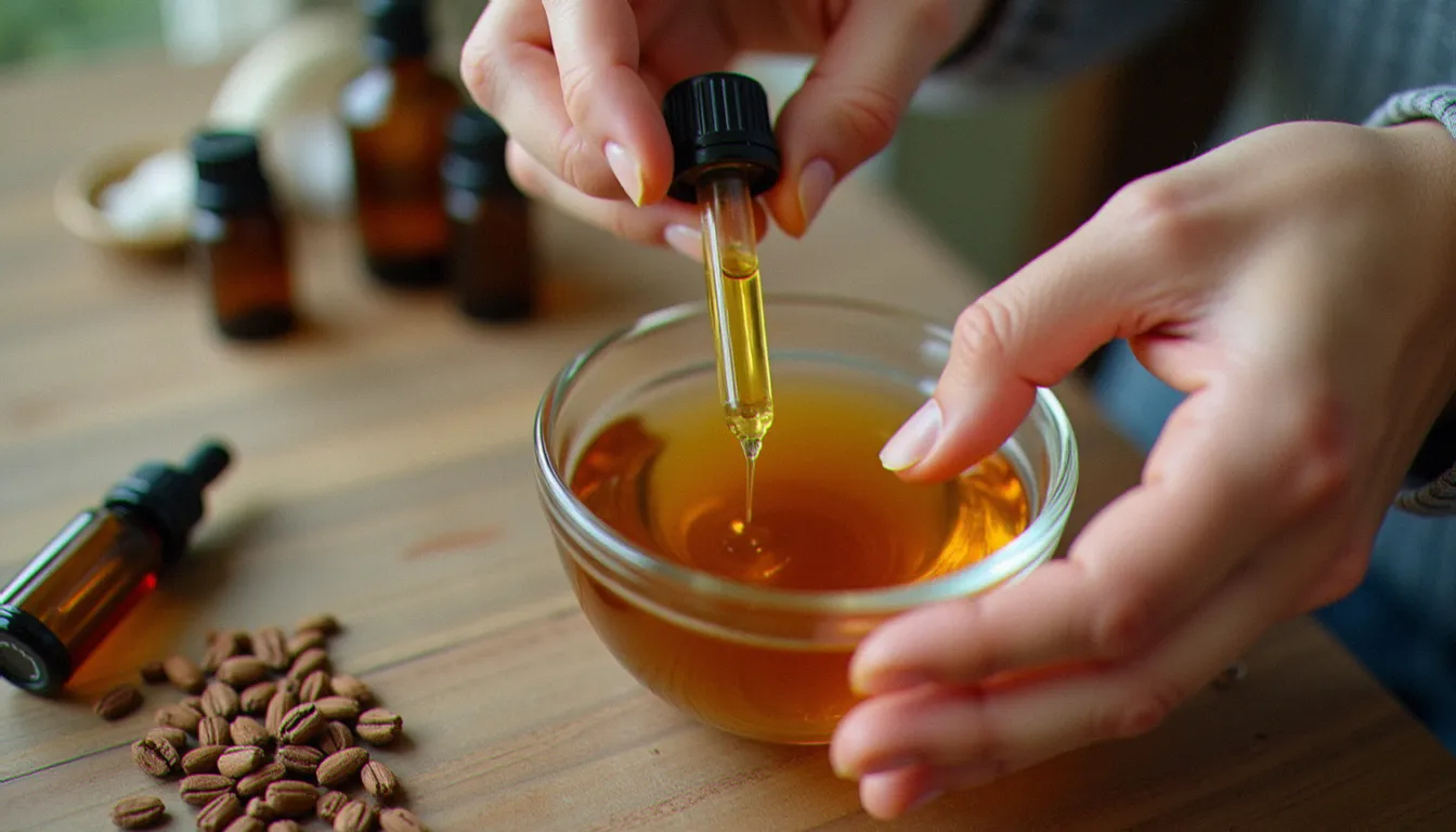 Préparation d'une huile massage recette avec des huiles essentielles