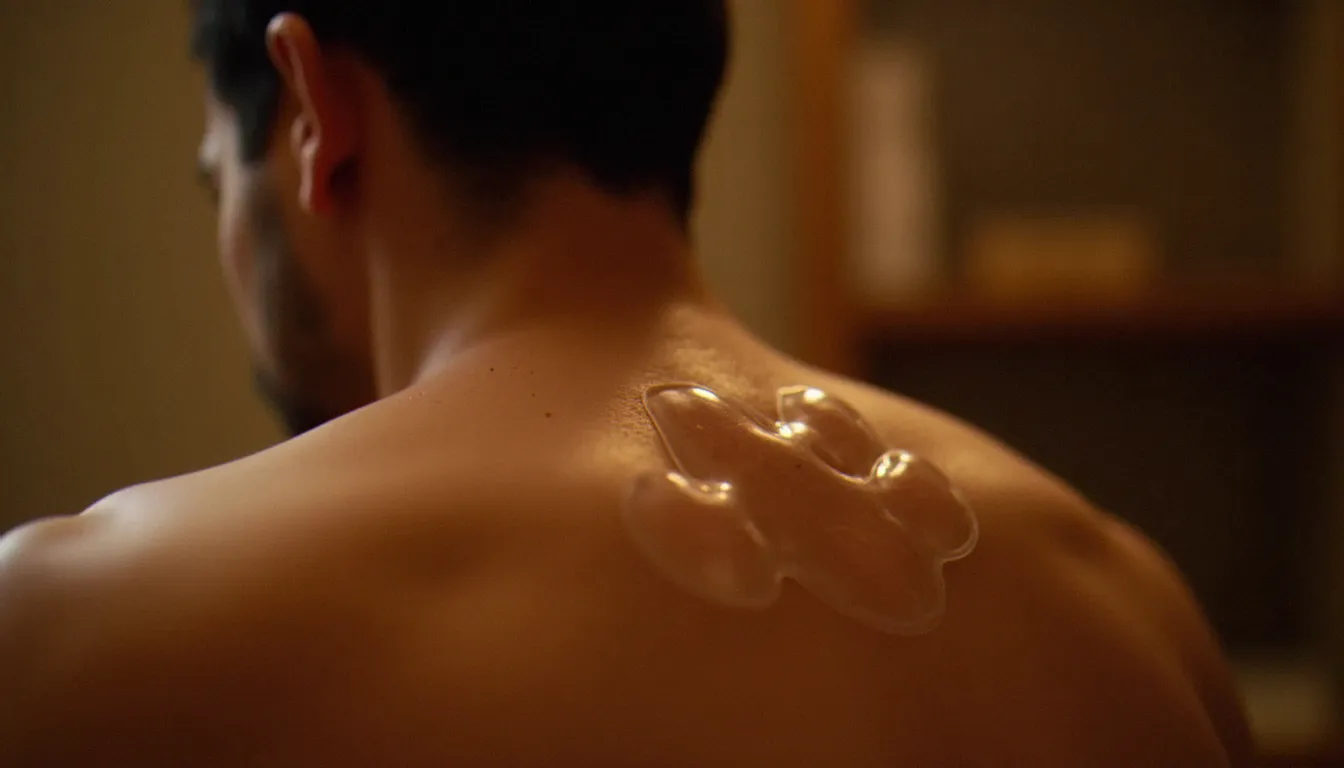 Massage avec ventouse sur le dos pour soulager les tensions musculaires